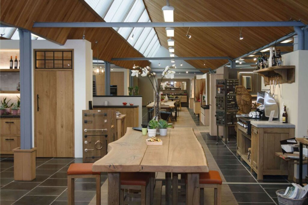 Overzicht showroom De Bosbeke